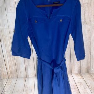 Royal Blue Banana Republic Dress with Belt